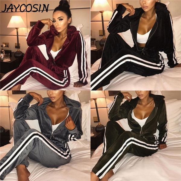 jaycosin cousssuit женщины splice gold бархат с длинным рукавом толстовка на молнии лучшие боковые брюки на молнии 2 шт. набор повседневных, White
jaycosin cousssuit женщины splice gold бархат с длинным рукавом толстовка на молнии лучшие боковые брюки на молнии 2 шт. набор повседневных, White