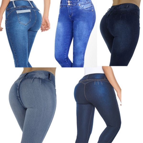 women's stretch denim skinny slim jeans bulifting pencil pants high waist jeans trousers, Blue
women's stretch denim skinny slim jeans bulifting pencil pants high waist jeans trousers, Blue