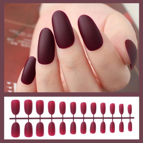 24pcs/set artificial nails art tips full cover matte false nails short round head soft pure color oval frosted fake, Red;gold
24pcs/set artificial nails art tips full cover matte false nails short round head soft pure color oval frosted fake, Red;gold