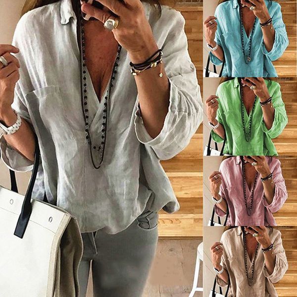 womens blouses spring autumn leisure white shirts button v neck cardigan loose long sleeve oversized shirt blusas
womens blouses spring autumn leisure white shirts button v neck cardigan loose long sleeve oversized shirt blusas