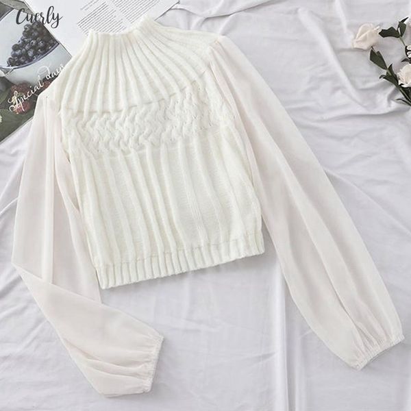 2020 new arrival ladies knit stitching lantern sleeve blouse pullover crew neck female shirts women fashion clothes, White
2020 new arrival ladies knit stitching lantern sleeve blouse pullover crew neck female shirts women fashion clothes, White