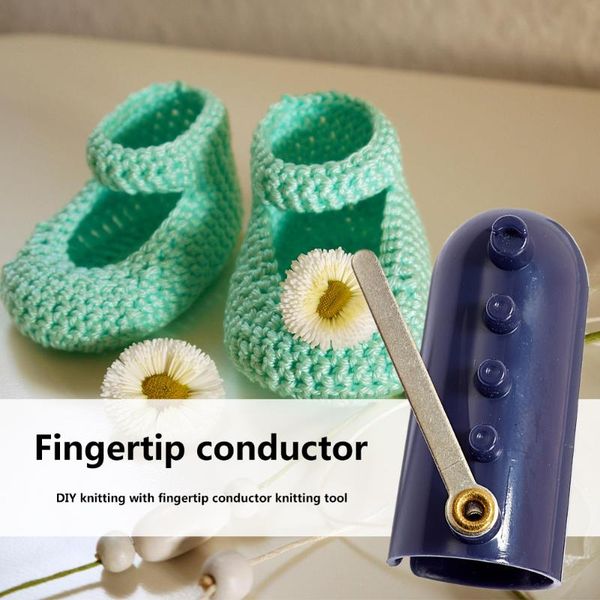 diy finger sleeve weaving tool plastic abs knitting finger sleeve tools household handworking making braided accessories, Black