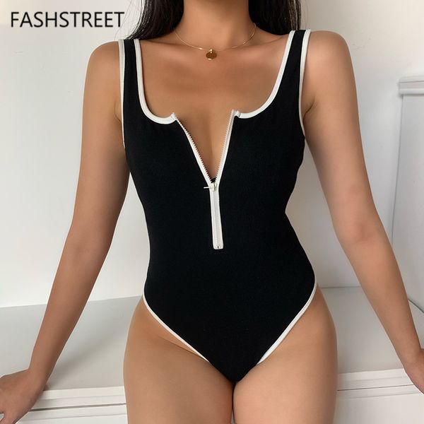 fashstreet 2020 knitted splice zipper split skinny bodysuits summer women sleeveless backless tank body party streetwear, Black;white
fashstreet 2020 knitted splice zipper split skinny bodysuits summer women sleeveless backless tank body party streetwear, Black;white