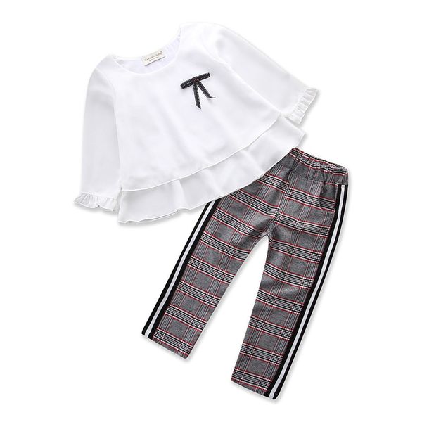 girl's white coat plaid pants 2 woolly chiffon children's clothing fashion in europe and the ins
girl's white coat plaid pants 2 woolly chiffon children's clothing fashion in europe and the ins