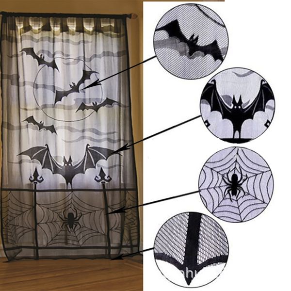 halloween bat pattern black door curtain window decoration lace curtains festival products
halloween bat pattern black door curtain window decoration lace curtains festival products