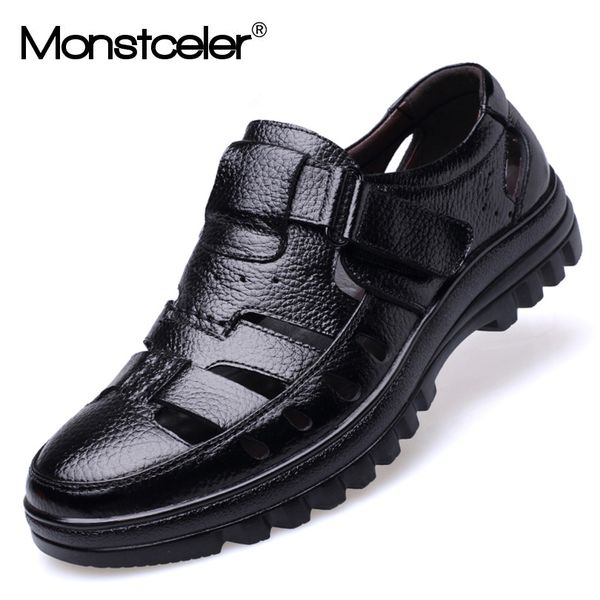 monstceler summer men's leather sandals breathable anti-slip hollowed-out shoes male comfortable shoe m8905, Black
monstceler summer men's leather sandals breathable anti-slip hollowed-out shoes male comfortable shoe m8905, Black