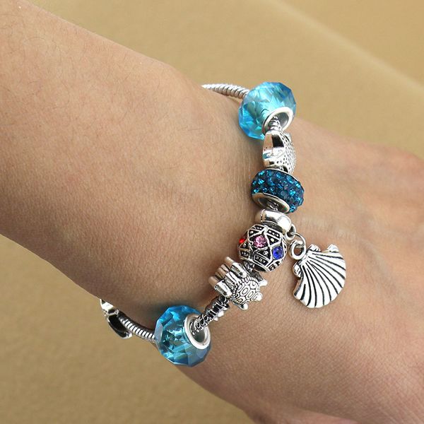 2020 charm beads fit pandora jewelry 925 silver bracelet shell pendant bracelet blue sky starfish turtle charm diy jewelry, Golden;silver
2020 charm beads fit pandora jewelry 925 silver bracelet shell pendant bracelet blue sky starfish turtle charm diy jewelry, Golden;silver