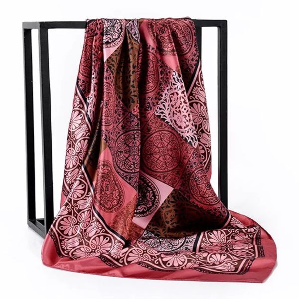 scarves 2021 90*90cm summer women silk foulard square scarf ladies beach shawl bandanna large hijab muffler female, Blue;gray
scarves 2021 90*90cm summer women silk foulard square scarf ladies beach shawl bandanna large hijab muffler female, Blue;gray