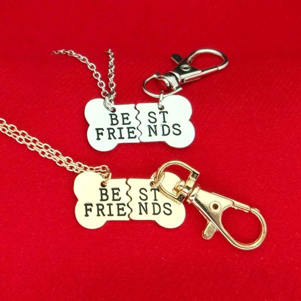 gold silver friends pendant designer necklace pet dog bones bff necklace 2 part dog bones necklace and keychain mens jewelry n204
gold silver friends pendant designer necklace pet dog bones bff necklace 2 part dog bones necklace and keychain mens jewelry n204
