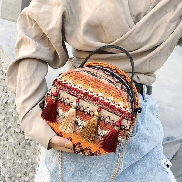 bohemia style handbag ethnic style hand chain tassel small round bag shoulder messenger bags female bags women practical
bohemia style handbag ethnic style hand chain tassel small round bag shoulder messenger bags female bags women practical