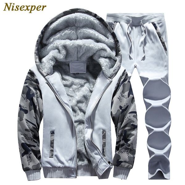 new winter men sets fashion brand fleece lined thick tracksuit + pants male spring warm sporting suit mens sportswear, Gray
new winter men sets fashion brand fleece lined thick tracksuit + pants male spring warm sporting suit mens sportswear, Gray