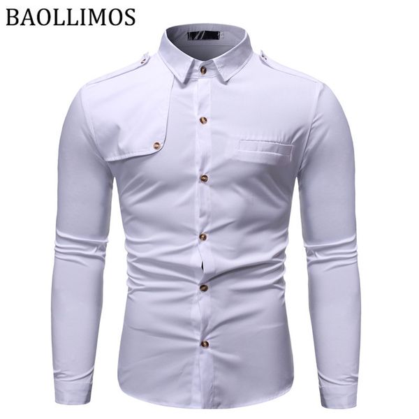 men's shirt 2019 fashion men personality casual shirts slim long sleeve shirt men solid shirts top, White;black
men's shirt 2019 fashion men personality casual shirts slim long sleeve shirt men solid shirts top, White;black
