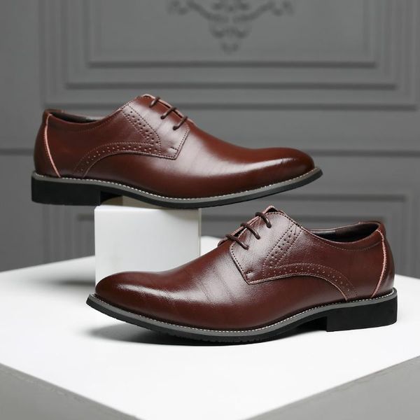 man leather shoes zapatos hombre office men's dress shoes italian style wedding casual derby big size 638, Black
man leather shoes zapatos hombre office men's dress shoes italian style wedding casual derby big size 638, Black