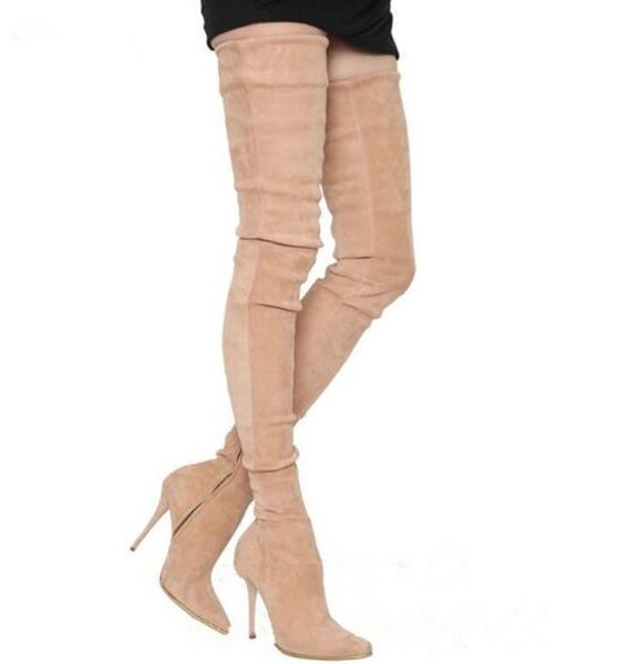 abesire new design women suede pointed toe side zipper over-the-knee boots ladies stiletto heels long boots girls runway shoes, Black
abesire new design women suede pointed toe side zipper over-the-knee boots ladies stiletto heels long boots girls runway shoes, Black