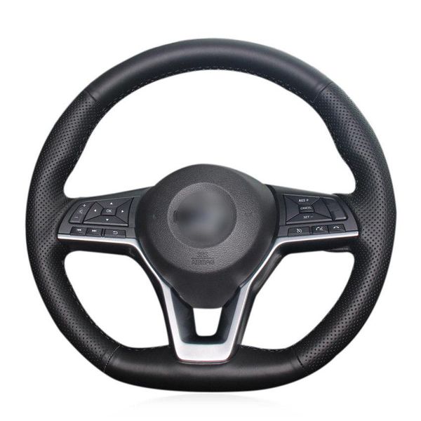 for nissan x-trail car hand-sewn steering wheel cover black artificial leather
for nissan x-trail car hand-sewn steering wheel cover black artificial leather