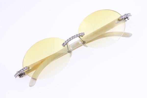 wholesale big stones glasses vintage white frame 3524012 end c gold sunglasses high diamond natural rimless genuine round decora euwf, White;black
wholesale big stones glasses vintage white frame 3524012 end c gold sunglasses high diamond natural rimless genuine round decora euwf, White;black