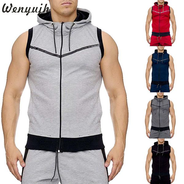 wenyujh 2019 summer men's casual sleeveless hoodie sport pullover loose sweatshirt fitness tank hoodie zipper bodybuilding, Black
wenyujh 2019 summer men's casual sleeveless hoodie sport pullover loose sweatshirt fitness tank hoodie zipper bodybuilding, Black