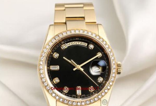 christmas gift 3 style 02 mens watches wrist watch 18kt gold 36mm yellow gold /black /white dial mop diamond bezel 118348 - sant blanc, Slivery;brown
christmas gift 3 style 02 mens watches wrist watch 18kt gold 36mm yellow gold /black /white dial mop diamond bezel 118348 - sant blanc, Slivery;brown