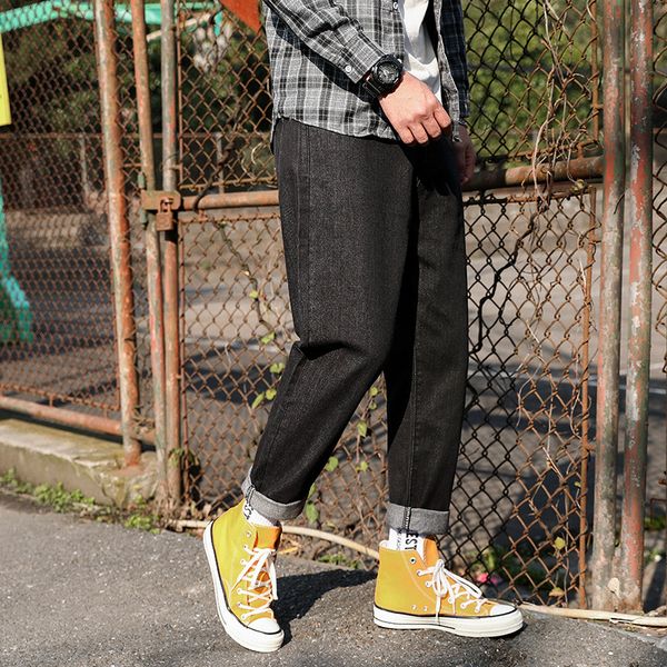 men jeans loose ankle length casual solid denim pants scratched classical jeans male spring and autumn streetwear fashion, Blue
men jeans loose ankle length casual solid denim pants scratched classical jeans male spring and autumn streetwear fashion, Blue