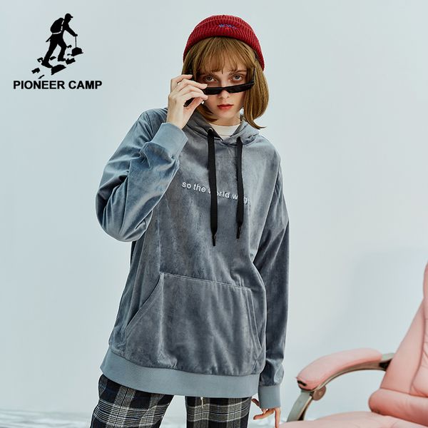 pioneer camp new warm corduroy sweatshirt women brand clothing fashion embroidery hooded hoodies for women winter awy801310s, Black
pioneer camp new warm corduroy sweatshirt women brand clothing fashion embroidery hooded hoodies for women winter awy801310s, Black
