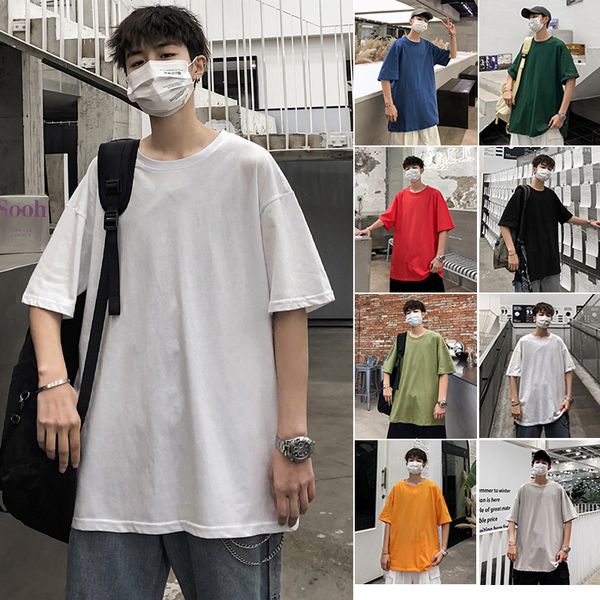 legible 2020 summer t-shirts men solid streetwear mens loose casual short sleeve tees male t shirts men, White;black
legible 2020 summer t-shirts men solid streetwear mens loose casual short sleeve tees male t shirts men, White;black