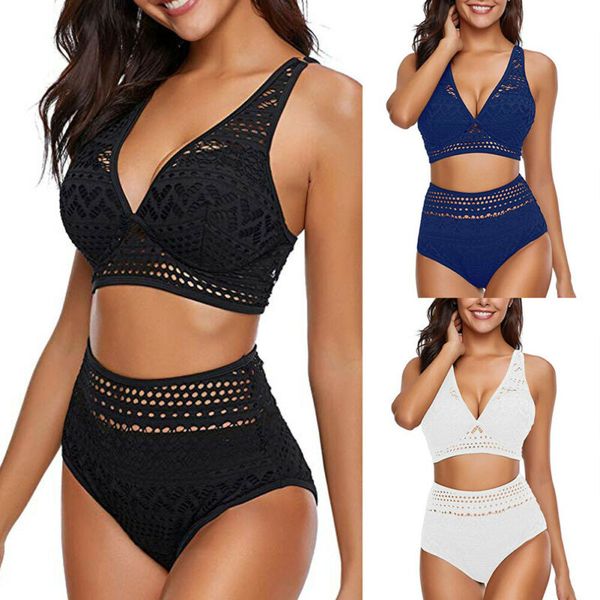 summer fashion womens padded push-up bikini lady high waist swimsuit bathing swimwear, White;black
summer fashion womens padded push-up bikini lady high waist swimsuit bathing swimwear, White;black