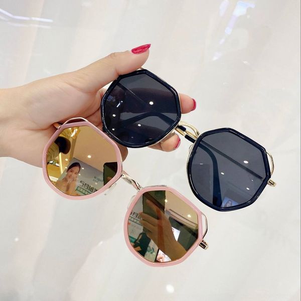 w sun sun women's fashionable black sun round big glasses metal frame round glasses, Silver
w sun sun women's fashionable black sun round big glasses metal frame round glasses, Silver