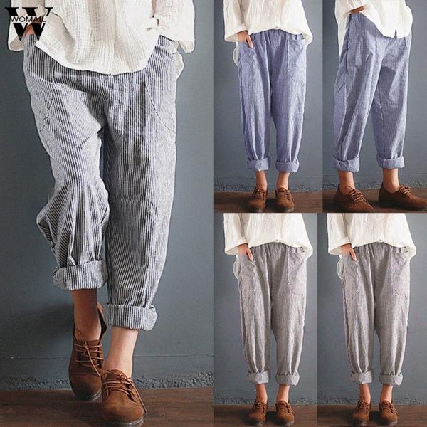 womail women pants summer fashion ladies striped loose trousers pants casual high waist wide leg long 2020 j61, Black;white
womail women pants summer fashion ladies striped loose trousers pants casual high waist wide leg long 2020 j61, Black;white