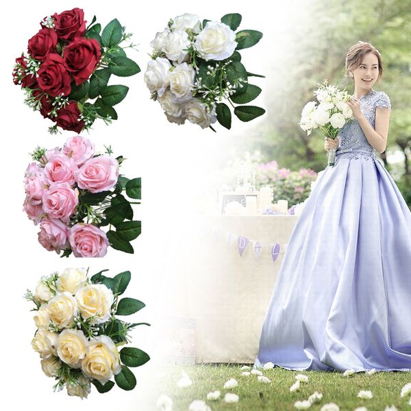 festival craft party 12 heads 1 bunch silk cloth simulation roses bridal bouquet artificial flowers elegant decoration wedding
festival craft party 12 heads 1 bunch silk cloth simulation roses bridal bouquet artificial flowers elegant decoration wedding