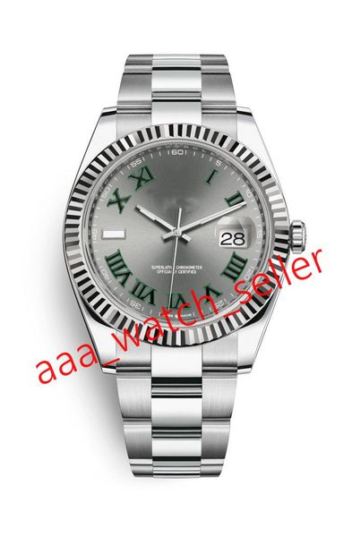 10 styles mens fashion watches master 41mm datejust 126334 wimbledon 126333 126301 grey roman dial fluted bezel jubilee bracelet wristwatch, Slivery;brown
10 styles mens fashion watches master 41mm datejust 126334 wimbledon 126333 126301 grey roman dial fluted bezel jubilee bracelet wristwatch, Slivery;brown