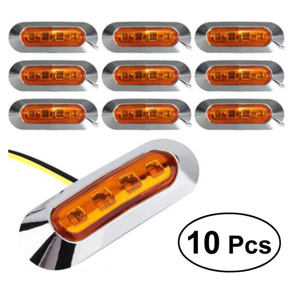 10 шт 4 led 12v led трейлер задние фонари боковые сигнальные indicatior огни для грузовиков автомобильные шины прицеп (желтый
10 шт 4 led 12v led трейлер задние фонари боковые сигнальные indicatior огни для грузовиков автомобильные шины прицеп (желтый