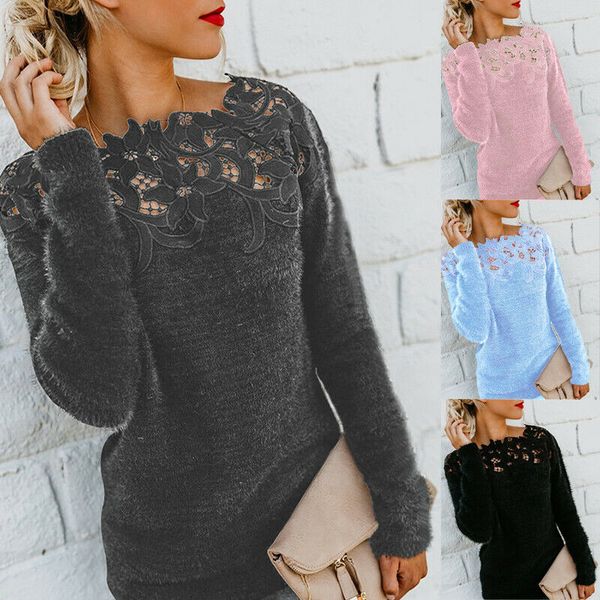10 colour s-5xl womens autumn winter warm fluffy sweater ladies lace jumper pullover blouse 58279382065727, White;black
10 colour s-5xl womens autumn winter warm fluffy sweater ladies lace jumper pullover blouse 58279382065727, White;black
