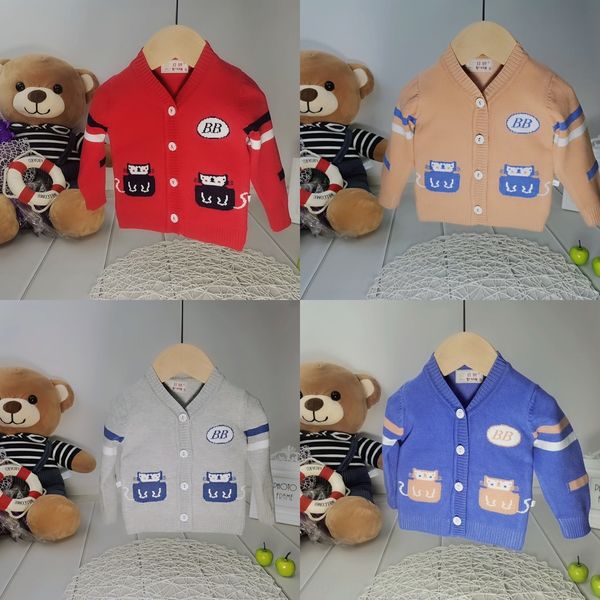 baby cardigan knitted for boys and sweater girls newborn 0-12 sweater for boys and girls, Blue