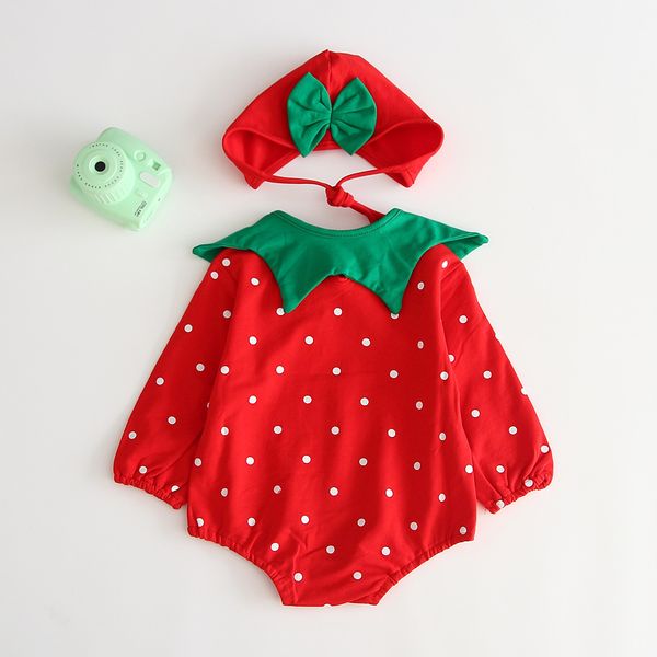 baby kids clothes Romper O-neck Long Sleeve Strawberry Comfortable Romper With Hat Clothes 100% cotton girl rompers 0-2T
baby kids clothes Romper O-neck Long Sleeve Strawberry Comfortable Romper With Hat Clothes 100% cotton girl rompers 0-2T
