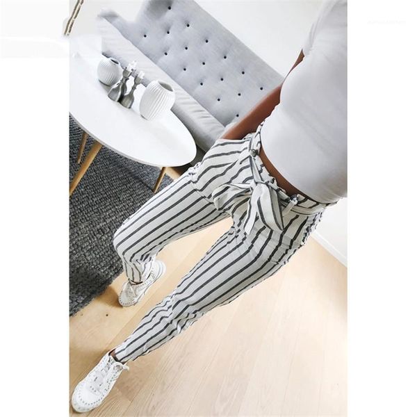 famale pants casual striped print pants with belt womens designer high waist pencil pants contrast color fashion, Black;white
famale pants casual striped print pants with belt womens designer high waist pencil pants contrast color fashion, Black;white