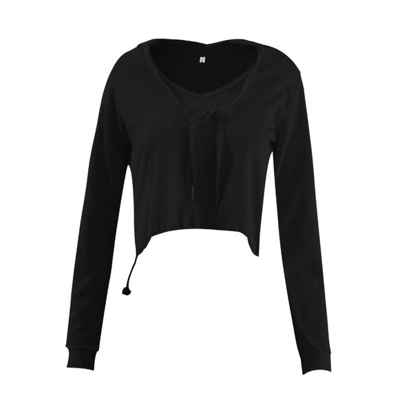 made rope loose umbilical long-sleeved t shirt running sports shirt, Black;blue
made rope loose umbilical long-sleeved t shirt running sports shirt, Black;blue