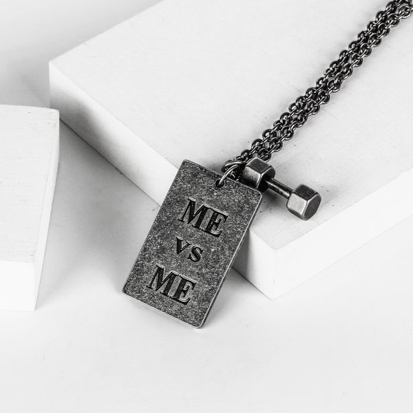 fashion-letter dumbbell pendant fitness necklace for men bodybuilding gym crossfit necklaces gift jewelry stainless, Silver
fashion-letter dumbbell pendant fitness necklace for men bodybuilding gym crossfit necklaces gift jewelry stainless, Silver