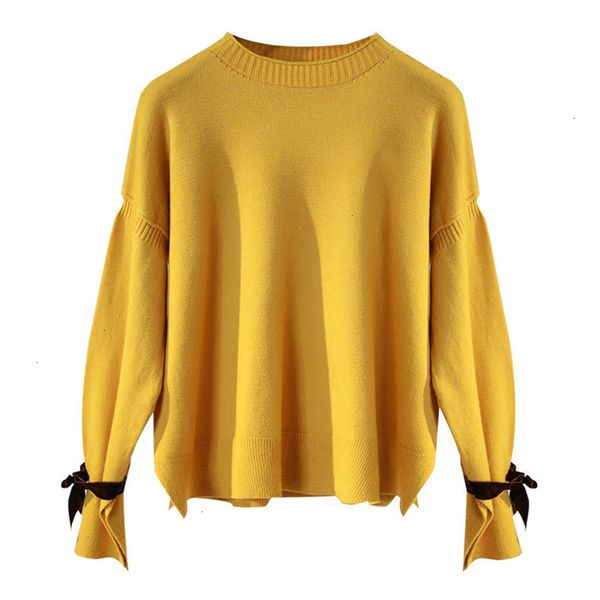 fashion-r women o neck bow tie up sweater split side pullover sweet spring knitted sweater loose flare sleeve, White;black
fashion-r women o neck bow tie up sweater split side pullover sweet spring knitted sweater loose flare sleeve, White;black