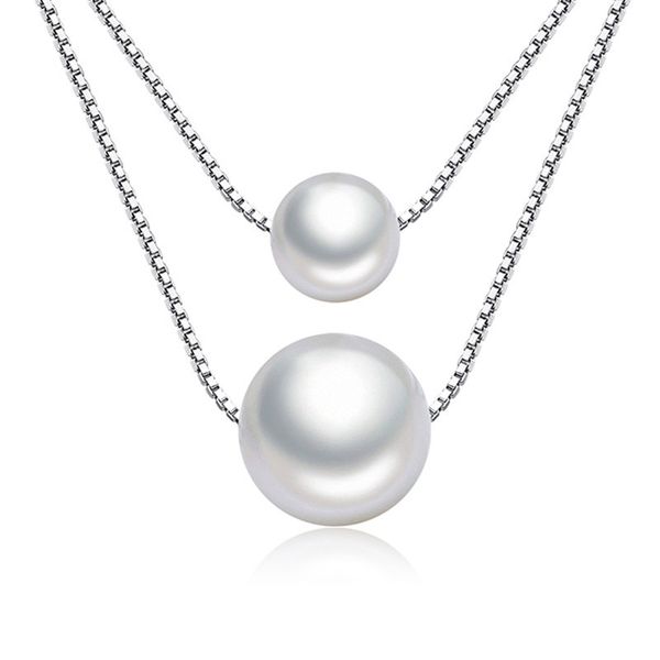 new silver double layer chain white gray pearl choker necklaces for women wedding party gifts female collar jewelry, Golden;silver
new silver double layer chain white gray pearl choker necklaces for women wedding party gifts female collar jewelry, Golden;silver