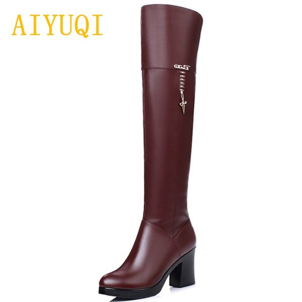 aiyuqi 2019 new genuine leather wedding boots. for women red black ladies knee high boots. fashion brand winter women's boots
aiyuqi 2019 new genuine leather wedding boots. for women red black ladies knee high boots. fashion brand winter women's boots