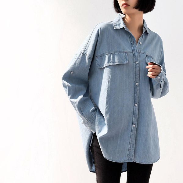 весна осень джинсы рубашка женщины повседневная длинным рукавом джинсовой рубашки женский сыпучие женские топы vintage denim блузка женщины, White
весна осень джинсы рубашка женщины повседневная длинным рукавом джинсовой рубашки женский сыпучие женские топы vintage denim блузка женщины, White