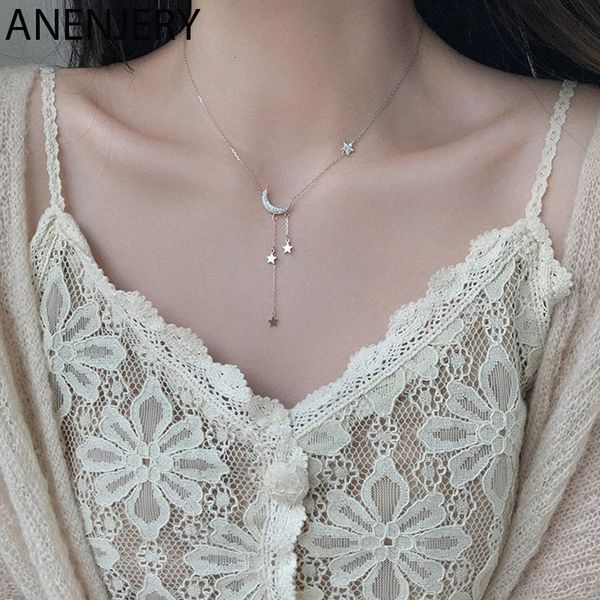 sweet 925 sterling silver star moon tassel necklaces for women choker collares wedding jewelry
sweet 925 sterling silver star moon tassel necklaces for women choker collares wedding jewelry
