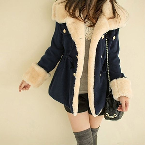women's warm winter faux fur hooded warm coat overcoat long jacket outwear, Tan;black
women's warm winter faux fur hooded warm coat overcoat long jacket outwear, Tan;black