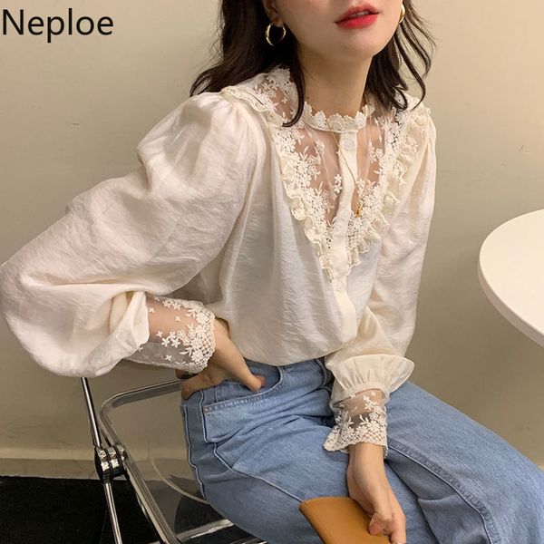 neploe lace patchwork blouse women spring 2020 solid stand collar lantern sleeve ladies blusa shirts fashion casual female, White
neploe lace patchwork blouse women spring 2020 solid stand collar lantern sleeve ladies blusa shirts fashion casual female, White