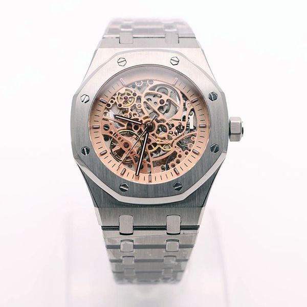 royal oak double balance wheel openworked automatic mens watch 41mm gold dial outdoor watch wristwatches with 316l stainless steel bracelet, Slivery;brown
royal oak double balance wheel openworked automatic mens watch 41mm gold dial outdoor watch wristwatches with 316l stainless steel bracelet, Slivery;brown