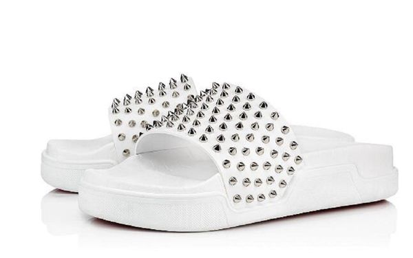 new arrival red bottoms pool fun stud luxury designer spikes flip beach slides tide male home slippers non-slip leather mens casual shoes, Black
new arrival red bottoms pool fun stud luxury designer spikes flip beach slides tide male home slippers non-slip leather mens casual shoes, Black