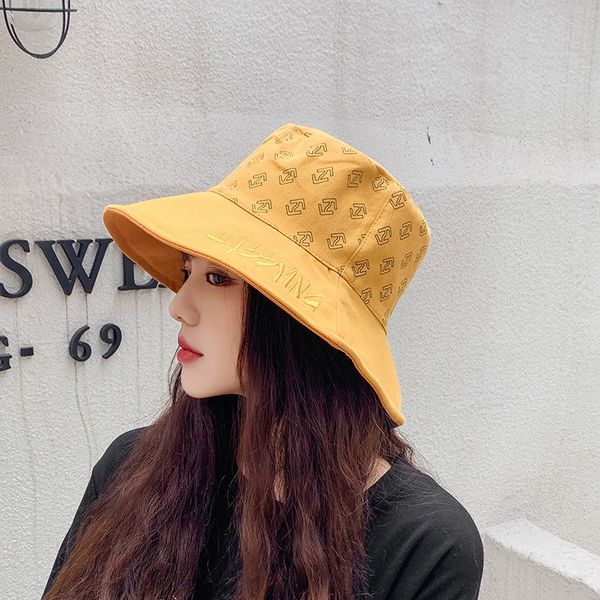 2020 fisherman sunscreen two-sided fisherman embroidered semi-f letter color matching basin hat women's sunscreen hat, Blue;gray
2020 fisherman sunscreen two-sided fisherman embroidered semi-f letter color matching basin hat women's sunscreen hat, Blue;gray