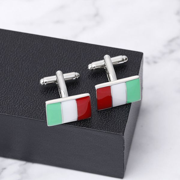 new classic итальянский флаг запонки креативный мужчины французская рубашка запонки аксессуары luxury wedding gift запонки украшения ювелирн, Silver 
new classic итальянский флаг запонки креативный мужчины французская рубашка запонки аксессуары luxury wedding gift запонки украшения ювелирн, Silver