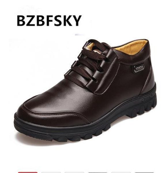 2019 winter boots men genuine leather winter shoes warm plush for cold thick sole non-slip men's ankle boots cowhide, Black
2019 winter boots men genuine leather winter shoes warm plush for cold thick sole non-slip men's ankle boots cowhide, Black