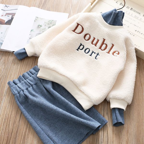 fashion toddler girl clothes for winter children girls 2pcs letter fleece sweater shirt and knitted skirt outfit, White
fashion toddler girl clothes for winter children girls 2pcs letter fleece sweater shirt and knitted skirt outfit, White